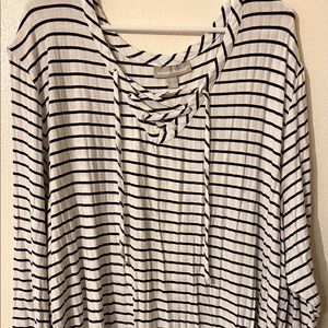 Brand New Striped 3/4 Sleeve Top